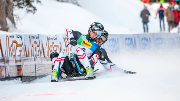 Achenrainer-Brugger EM 2018 Doppelsitzerpaar Achenrainer / Brugger bei der Europameisterschaft 2018 in Obdach